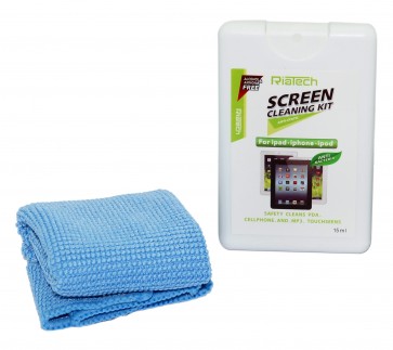 RiaTech 2 in 1 screen cleaning kit Eco-Friendly removing harmful germs for mobile phones and laptops 