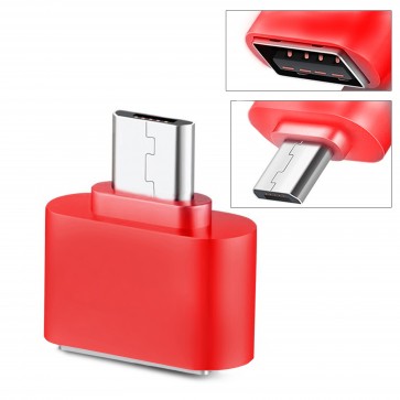 Storite Cute Little Square OTG Adapter for Smartphones & Tablets  - Red