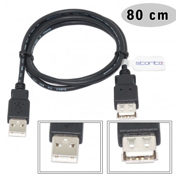 Wholesale USB 2.0 Extension Cable - A-Male to A-Female - Black - 80CM