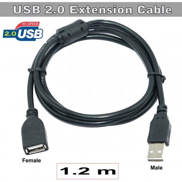 Storite USB 2.0 Male A To Female A Extension Cable Hi-Speed 480Mbps For Laptop/PC/Mac/Printers (120cm - 4Foot - 1.2M)