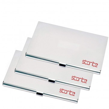 Storite pack of 3 Steel Visiting and Business Card Holder for Men Women