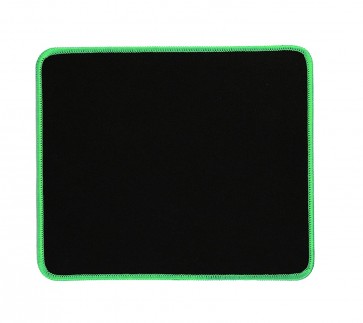Storite Mouse Pad with Stitched Edge, Non-Slip Rubber Base Mouse pad for Laptop, Computer & PC (250 x 210x 2mm) Black with Green Border