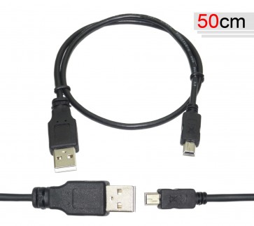 Wholesale USB 2.0 A to Mini 5 pin B Cable for External HDDS/Camera/Card Readers - 50CM