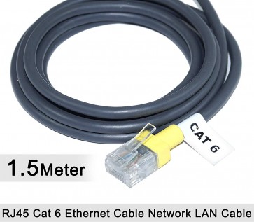 Storite Cat-6 RJ45 Network Ethernet LAN Patch Cable for Laptop Desktop Pc Router (Grey) -1.5M