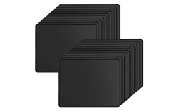 SAITECH IT 20 Pack Mouse Pad with Stitched Edges Mousepads Bulk Non-Slip Rubber Base, Waterproof Coating Mouse Pads for Computers, Laptop, Office & Home -(210mm x 173mm x 2mm) - Black Border