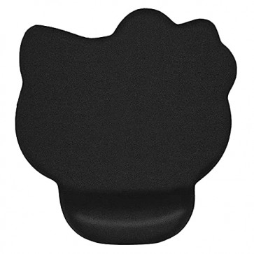 RiaTech Mouse Pad with Wrist Support, Comfortable Mouse Pad, Ergonomically Designed Non-Slip PU Base Anti-Skid Mouse Pad with Gel Wrist Rest Support for Computer, Laptop, Home, Office (220 x 190 x 3mm, Black)