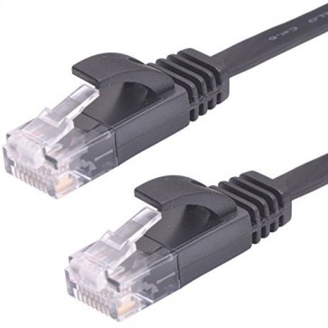 Wholesale RJ45 CAT5 Flat Ethernet Network Lan Router Cable(1.5m - 150cm - 4.5foot)Black