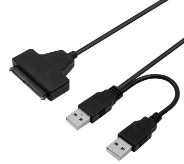 SAITECH IT USB 2.0 to 2.5" Laptop SATA 22P Hard Drive HDD Adapter Cable Converter - Also Reads 2.5-inch SATA SSD Drives Through USB 2.0