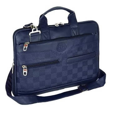 Storite Mystic Formal Business Briefcase Bag Crossbody Messenger College Bags For Men Women Tablet Laptop Upto 14 Inch | Handbags with Shoulder Straps - Blue