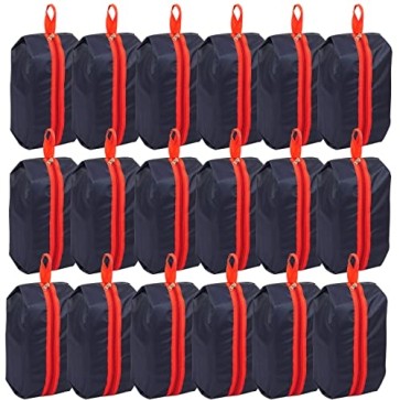 SNDIA 18 Pack Shoe Pouch for Shoe Organizer in Travelling Shoe Cover for dustproof Packing Shoe Bag 40x13x18cm (Blue & Red)