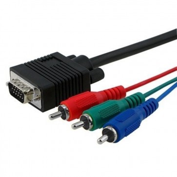Storite 1.5m - 4.5feet VGA (Male) to 3 RCA Component RGB (Male) Video Cable for TV Monitor Projector