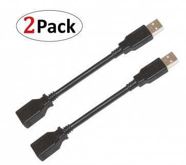 Storite 5 inch Short Length USB 2.0 Male A to Female A Extension Cable for LED/LCD TV USB Port - Pack Of 2