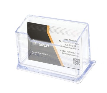 Dahsha Premium Acrylic Transparent Business Card Holder/Display for Office- 10 x 4 x 5.5 cm