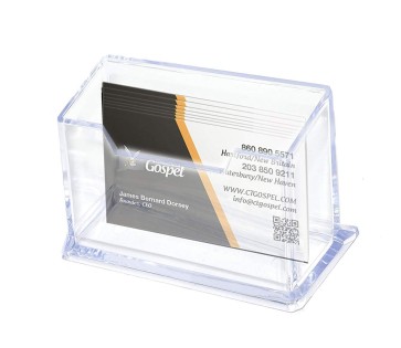SNDIA Premium Business card holder 1 Tier Acrylic Visiting Card Stand Organizer Transparent Card Holder Display for Office