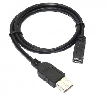 Storite 60cm Micro usb Female To usb Male Cable For OTG Morpho 1300 e2 / e3 Fingerprint Scanner - Black