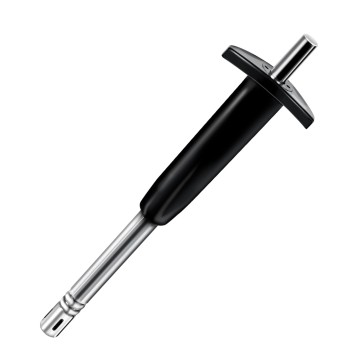 Storite Stainless Steel Gas Lighter Long Lasting, Rust Proof, Unbreakable, Soft & Long Grip for Gas Stoves, Restaurants & Kitchen Use – Black