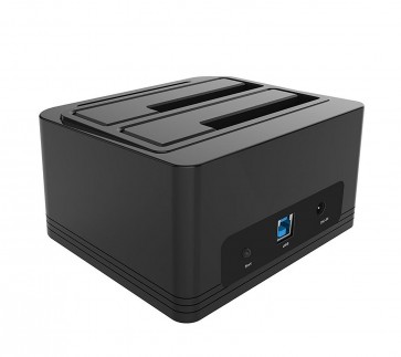 Dual Bay SATA to USB 3.0 External Hard Drive Docking Station for 2.5/3.5HDD with Duplicator/Clone Function-Black