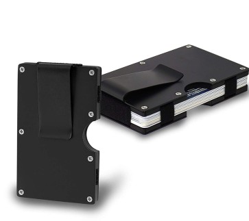 Storite Slim RFID Blocking Metal Wallet Aluminum Credit Card Holder with Money Clip