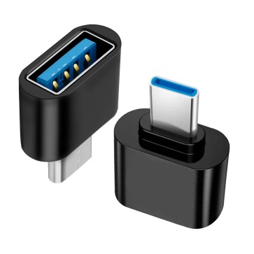 Storite 2 Pk Type C Female to USB A Male 2.0 Adapter USB C Male to USB 2.0 Female Connector, OTG Converter Adapter Compatible with Android Phones, Type C or Thunderbolt 4/3 Devices - Black