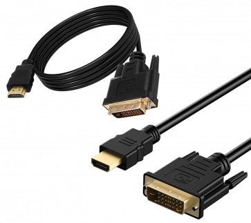 Storite Gold Plated HDMI to DVI D Dual Link Cable 24+1(1.5m - 150cm - 4.5 Foot) with Highspeed (1080p Full HD 3D) Cable