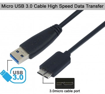 Storite USB 3.0 A to Micro B SuperSpeed Cable For External Hard Drives - (45cm - 0.45M)