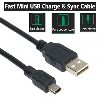 Storite USB 2.0 A to Mini 5 pin B Cable for External HDDS/Camera/Card Readers -1.8m