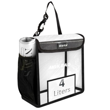 Storite Door Hanging Milk Bag Waterproof Transparent Storage for Milk Sachets, Bottles | Delivery Basket with Pocket for Notes & Newspaper (Transparent, 23x11x23 cm)
