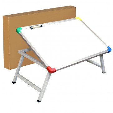 Storite Multipurpose Foldable Laptop Table, Study Table for Children, Bed Table, Breakfast Table for Office or Work from Home with Whiteboard Paper Holding Clip (61 x 40.5 x 24 cm)