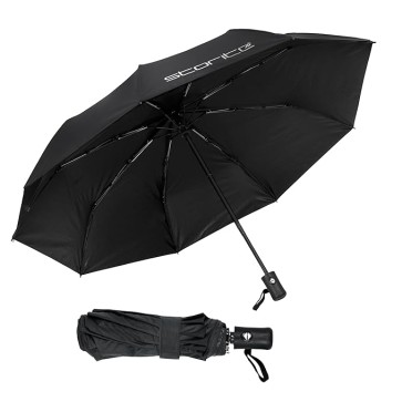 Storite Umbrella for Men - Auto Open/Close Small Size Foldable Umbrella with Travel Cover for Men and women - 3 fold Windproof umbrella - 21 inch