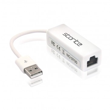 Storite USB 2.0 to fast Ethernet 10/100 RJ45 Network LAN Adapter Card - White