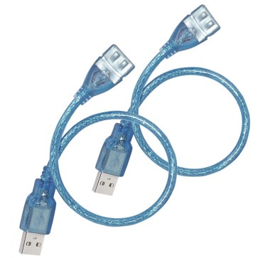 SaiTech IT 2 Pack USB 2.0 Extension Cable Type A Male to Female Extension Cord for High-Speed Data Transfer Compatible with Laptop, Hard Disk, Laptop Cooler and More – (30CM – 1FT, Blue)