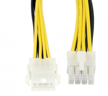 ATX 8-Pin CPU Male to Female Power Extension Cable 12V - 8 Inches/20 cm