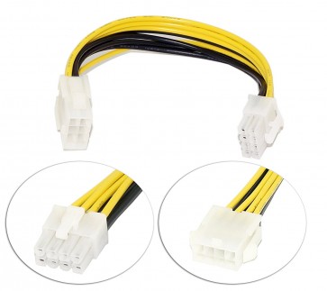 Wholesale SMPS 8 PIN EXTENSION IN 0.20M - RiaTech 8 pin male to female suitable for extending 12V - 8pin cable of Power Supply