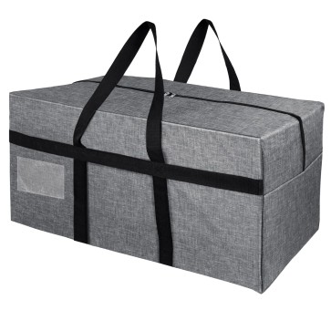 SNDIA Extra Large 128 L Fabric Moisture Proof Multipurpose Heavy Duty Storage Bag for Toys/Stationery/Blankets/Clothes/Moving Bags With Strong Reinforced Handles Rectangular (Grey,81x40x40 cm)