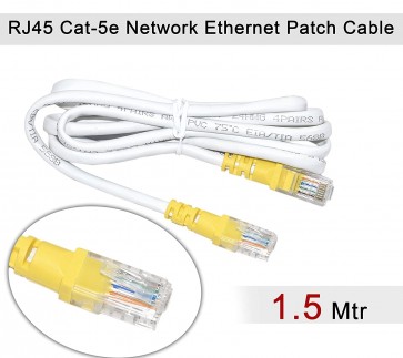 Storite Cat 5e Ethernet Cable RJ45 LAN Cable CAT 5e Network Internet Patch Cable for Laptop Router PC 1.5M – Yellow