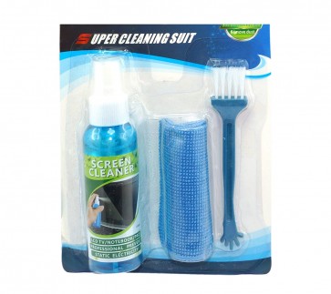 Storite 3 in 1 Screen Cleaning Kit with Microfiber Cloth and Brush for Electronic Screens (100 ml)
