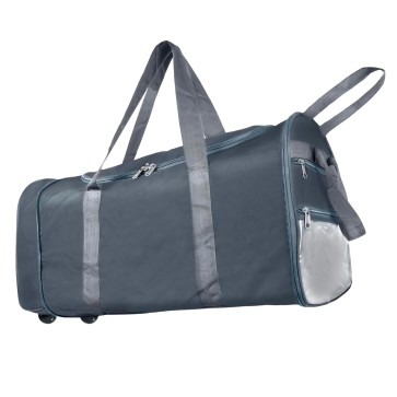 Storite Nylon 83 Cm Extra Large Travel Duffle Bag, Luggage Bag Covertible Trolley Duffel Storage Bag with 2 Wheels & Pull Handle - (Grey, 83x36cm)