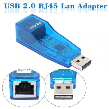 Storite LAN Adapter, USB 2.0 To Fast RJ45 Ethernet 10/100 Mbps Network Card for Windows, PC, Androids – BLUE