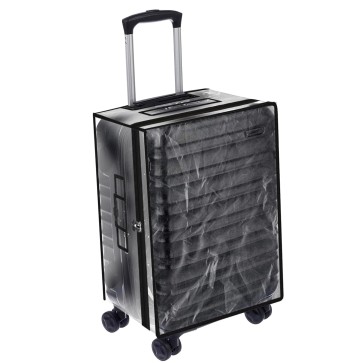 Storite PVC Zippered Clear PVC Suitcase Covers Protectors, Soft Side Waterproof Dustproof Suitcase Covers Case for Wheeled Luggage Trolley Protective Covers (68 X 33 X 46 Cm) Medium