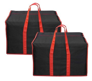 DAHSHA 2 Pack Multipurpose 85 L Large Storage Bag Organizer/Document Storage Bag/Stationary Storage/Toy Storage Bag/Cloth Organizer with Zipper Closure and Strong Handle (57x36.8x40.6cm)