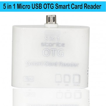 Wholesale 5 in 1 OTG USB 2.0 Micro Card Reader - White