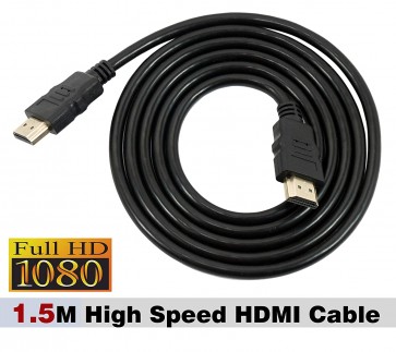 Storite High-Speed Gold Plated HDMI Male to Male Cable for LED/LCD TV, PC Monitor, Setup Box -Black- 1.5M