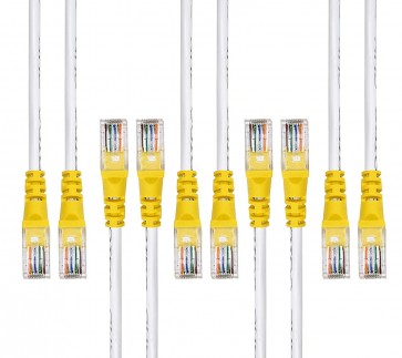 Storite 5 Pack Cat 5e Ethernet Cable RJ45 LAN Cable CAT 5e Network Internet Patch Cable for Laptop Router PC 1.5M - Yellow