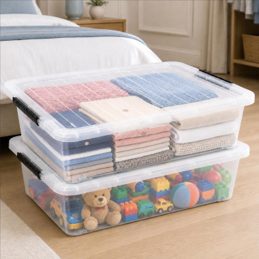 Storite 2 Pack 45 Ltr Multipurpose Plastic Storage Box Container