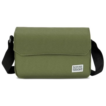 Storite Unisex Stylish Small Lightweight Sling Crossbody Side Bag,Portable Bag With Inner Padded Pocket & Adjustable Strap (27.5X8X18Cm,Olive Green)