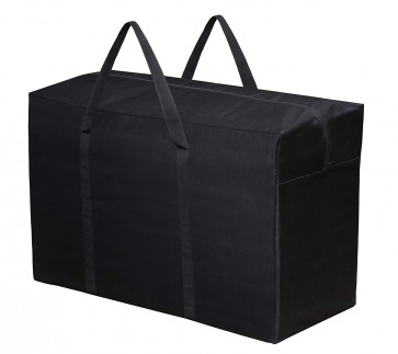 Storite Multi-Purpose Heavy Duty 166 Liter Super Extra Jumbo Large Toys Storage Bag/Stationery Paper/Blankets/Clothes Storage Bag Moisture Proof with Zip and Handle (Black,84x34x55 cm,XXXL)