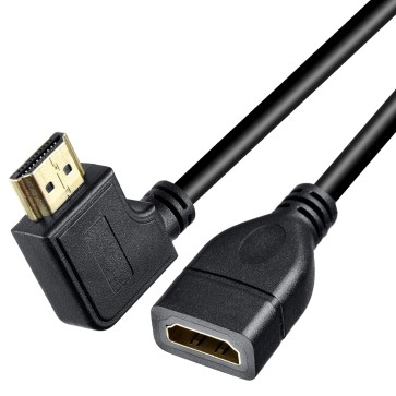 Storite 50cm High Speed Right Angle 90 Degree HDMI Male to Female for Laptop/PC, LCD/LED TV