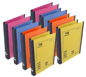 DAHSHA 8 Pack Ring Binder File 2D A4 Size Paper Cobra File Document Holder Certificates Holder- Color May Vary(35 x 26 x 3.5 cm)