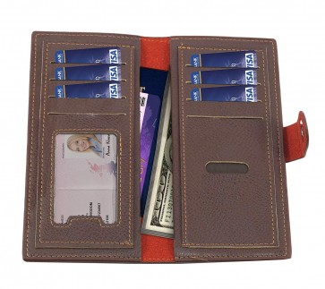 Storite PU Leather Credit/Debit Cards Wallet Purse for Men & Women- Brown