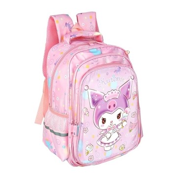 Storite Magical Kuromi Backpack for Kids Girls, Sturdy and Water-Resistant, Ideal Backpack for 4-7 Year Young Boys and Girls, Great for Birthdays & Rakhi Gifts-Pink
